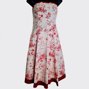 130. Teeze Me Strapless Floral Print Swing Dress
